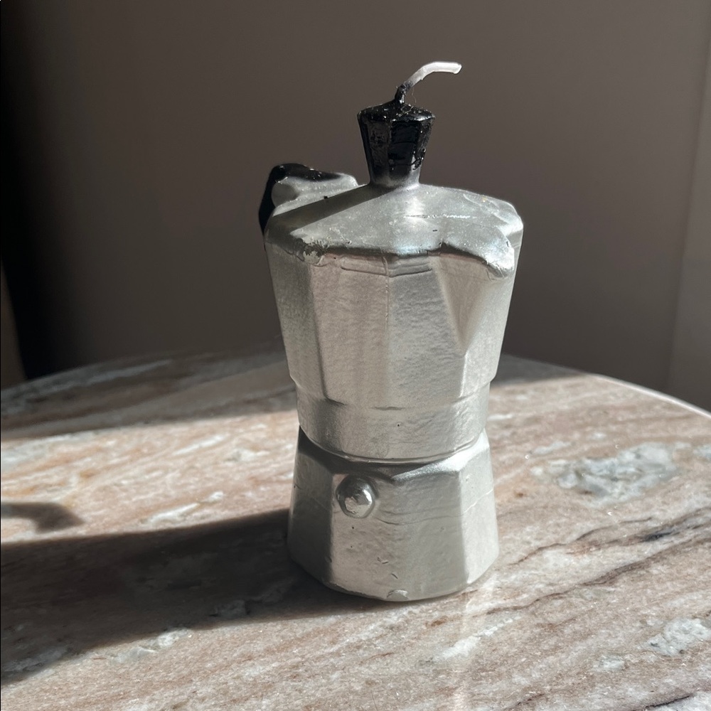 Silver and Black Stovetop Espresso Maker Candle - Picture 5 of 6